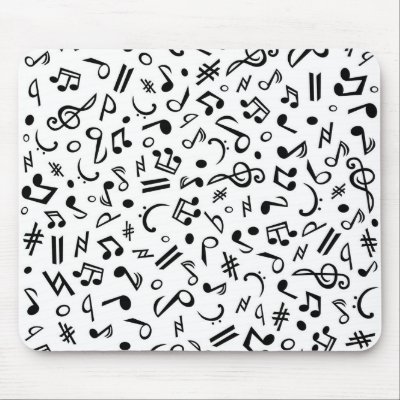 music notes mousepads