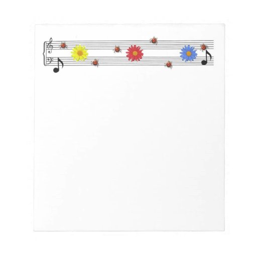 Music Notes Notepad Zazzle