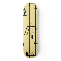 Music Notes, On Deck Custom Skate Board