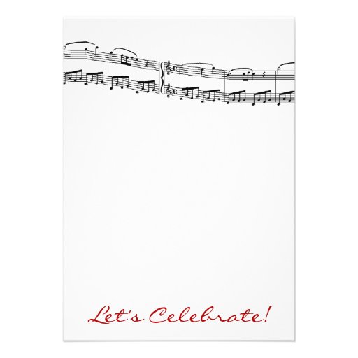 Music Notes Party Invitations