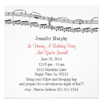 Music Notes Party Invitations invitations