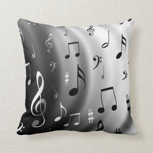 Music Notes pillow Zazzle