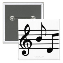 Music Notes Pinback Buttons