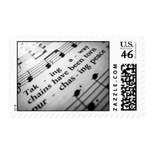 Music Notes Poetic Postage