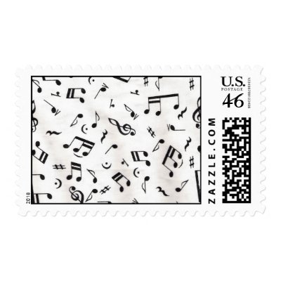 music notes postage