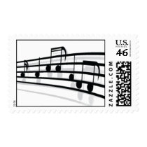 Music Notes Postage Stamps