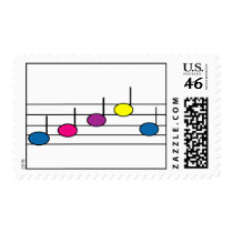 Music Notes Postage Stamp