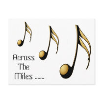 Music Notes postcards