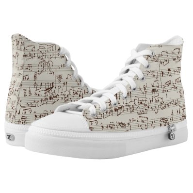 Music notes printed shoes