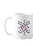 music notes psychedelic mugs