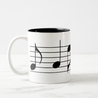 Music Notes & Staff mug