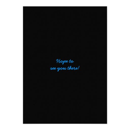 Music Notes Stars Bar Mitzvah Invitation blue