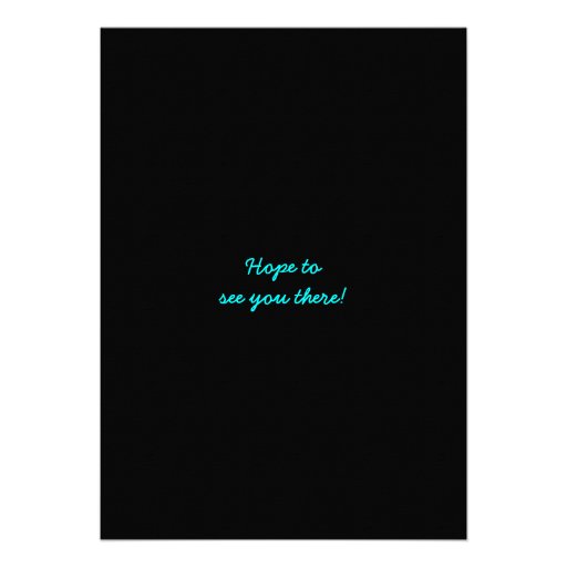 Music Notes Stars Bar Mitzvah Invitation Teal