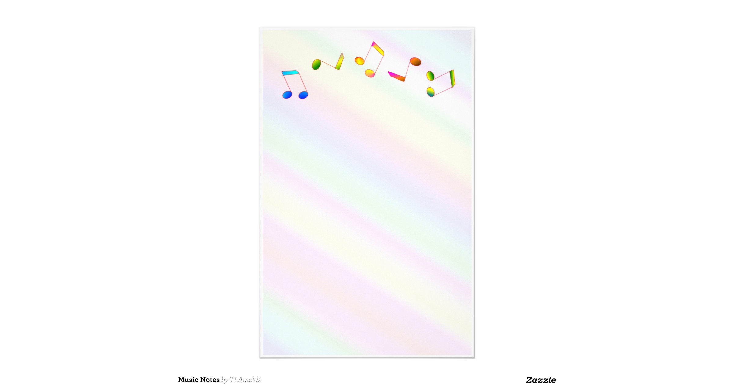 Music Notes Stationery Paper | Zazzle