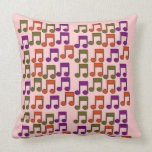Music Notes Theme Pillow Cushion
