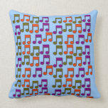 Music Notes Theme Pillow Cushion