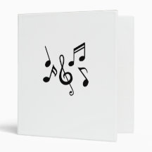 Music notes vinyl binders