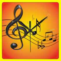 Music Notes Wall Clock wall clocks