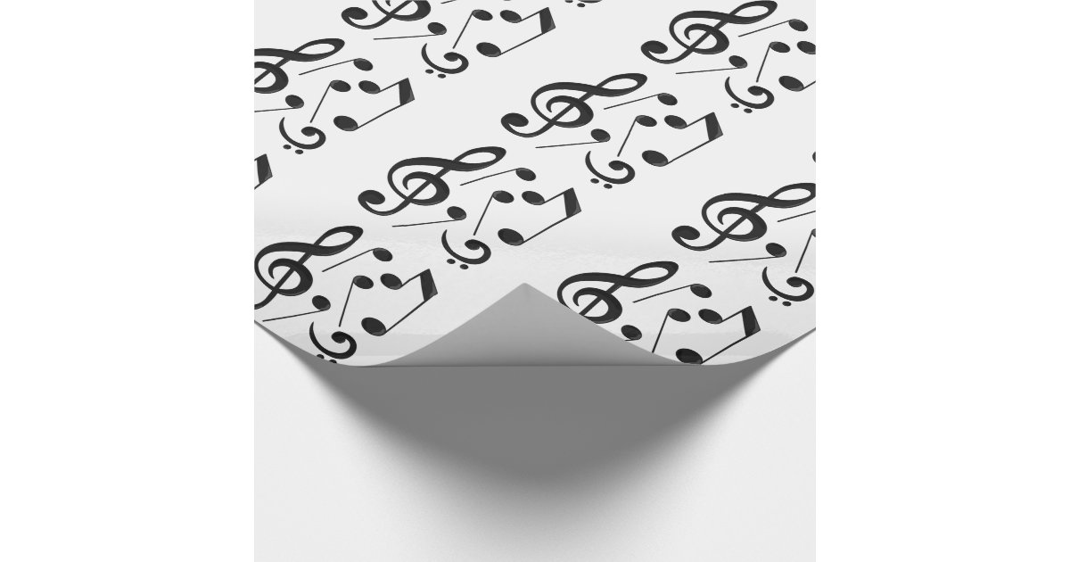 Music Notes Wrapping Paper | Zazzle