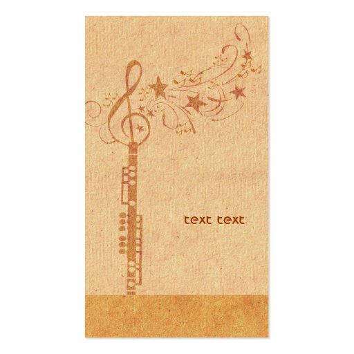 Music oboe Band Business Cards (back side)