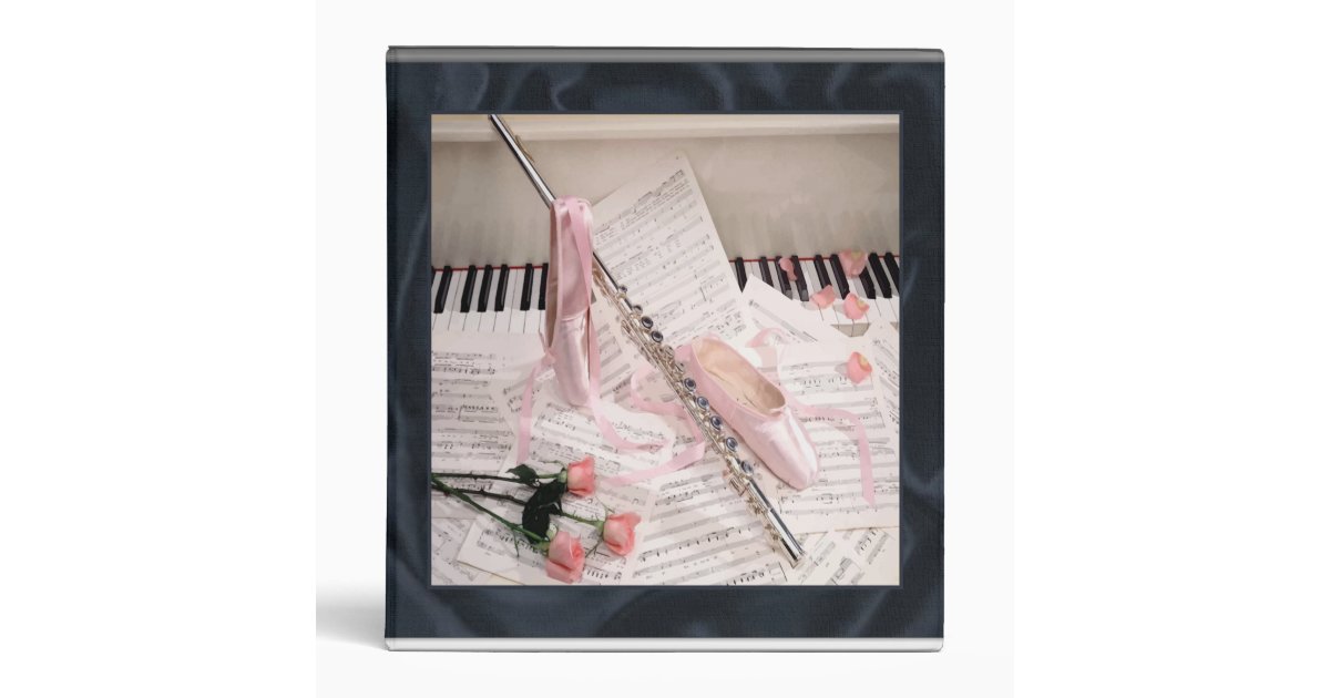 Music of Flute and Keys Binder Zazzle