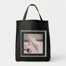 Music of Flute and Keys Tote Bag