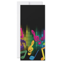Music Party Background Personalized Rack Card