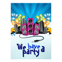 music party invitation