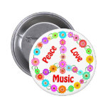 Music Peace Love Pins