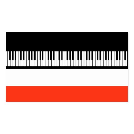 Music Piano Keyboard Keyboards organ Business Card (back side)