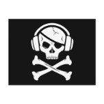 Music Pirate Piracy anti-riaa icon postcards