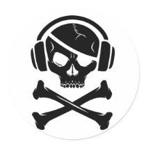 Music Pirate Piracy anti-riaa icon stickers
