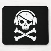 Music Pirate Piracy anti-riaa logo Mouse Mats