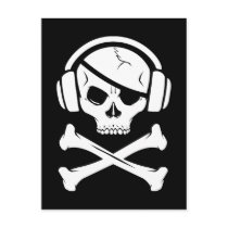 Music Pirate Piracy anti-riaa logo Post Cards
