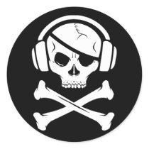 Music Pirate Piracy anti-riaa logo Stickers