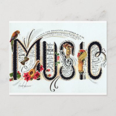 Music postcards