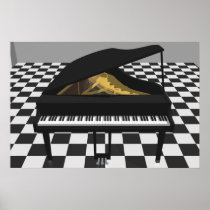Music Poster: Grand Piano & Tiles: 3D Model