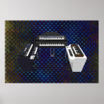Music Poster: Vintage Keyboards: 3D Model: posters