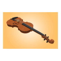 Music Poster: Violin 3D Model posters