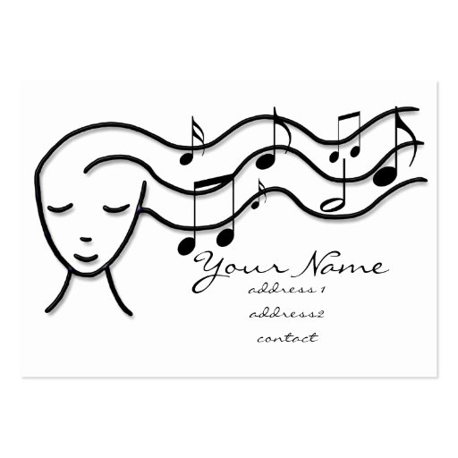 music profile card business card template (front side)