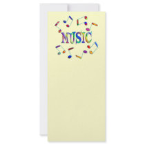 Music rack cards