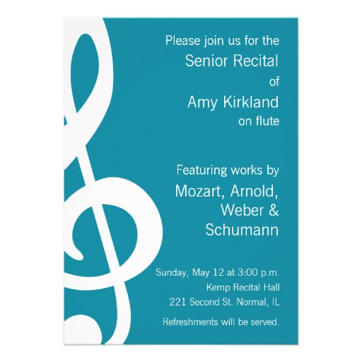 Music Recital Custom Announcements