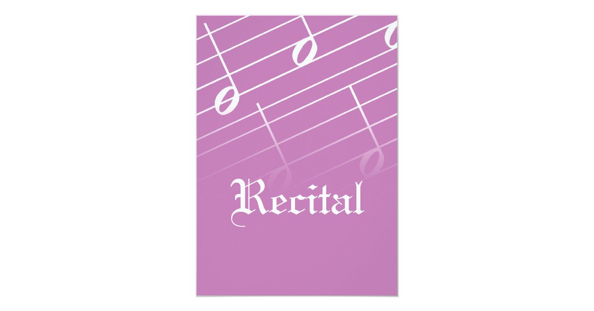 Music Recital Invitation | Zazzle