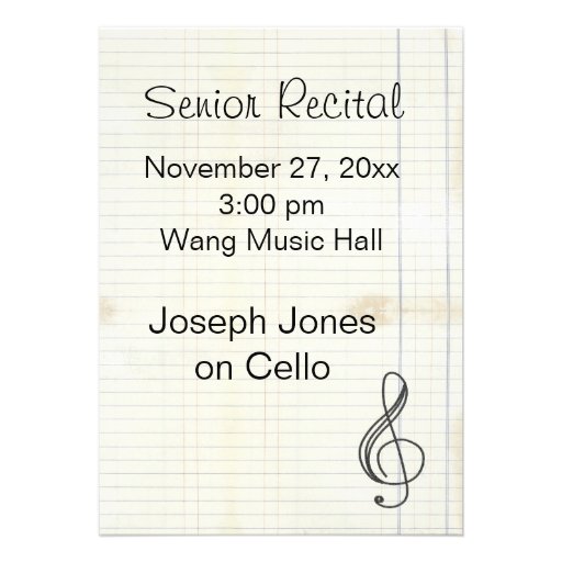 music recital invite