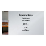 Music Room With Piano - Platinum Finish Business Card Template