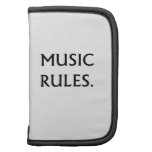 Music Rules black text Folio Planner