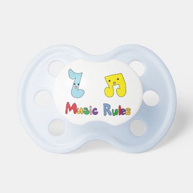Music Rules Cute Music Notes BooginHead Pacifier