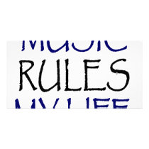 Music Rules My Life Photo Card