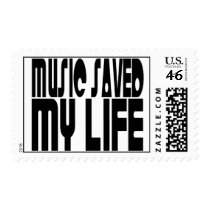 MUSIC SAVED MY LIFE POSTAGE STAMPS