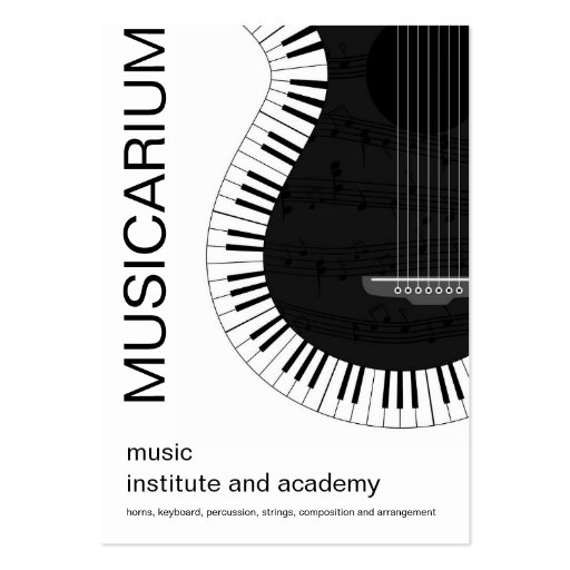 music school business card (front side)